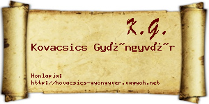 Kovacsics Gyöngyvér névjegykártya